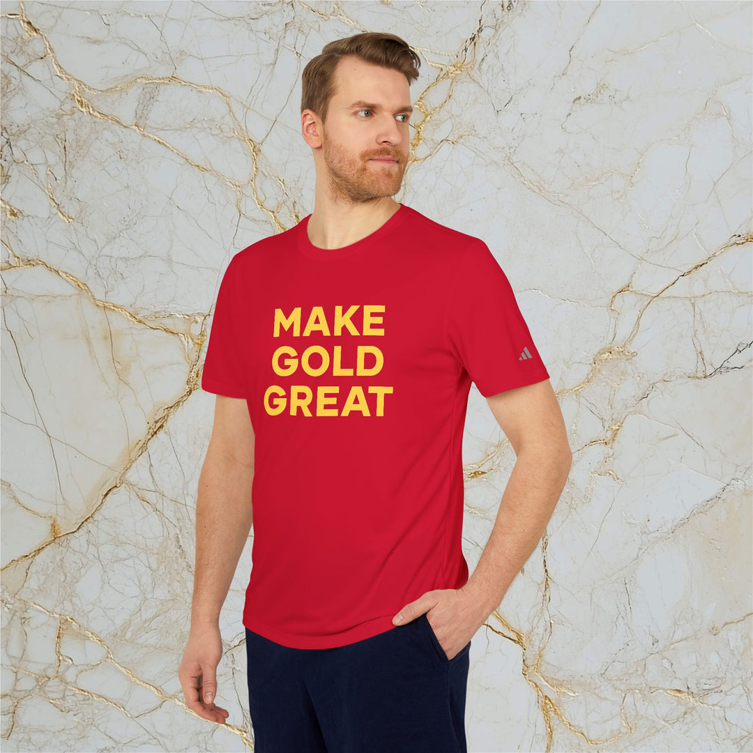 Make Gold Great: Adidas Sports T-shirt (Unisex)