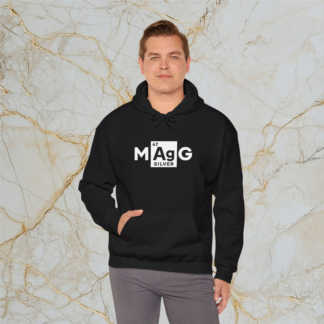 Make Silver Great – M[Ag]G – Classic Heavy Hooded Sweatshirt (Unisex)