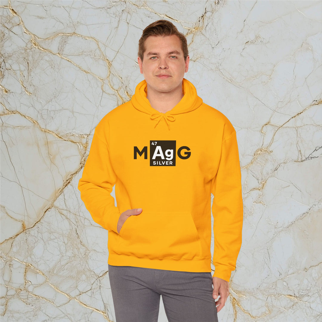 Make Silver Great – M[Ag]G – Classic Heavy Hooded Sweatshirt (Unisex)