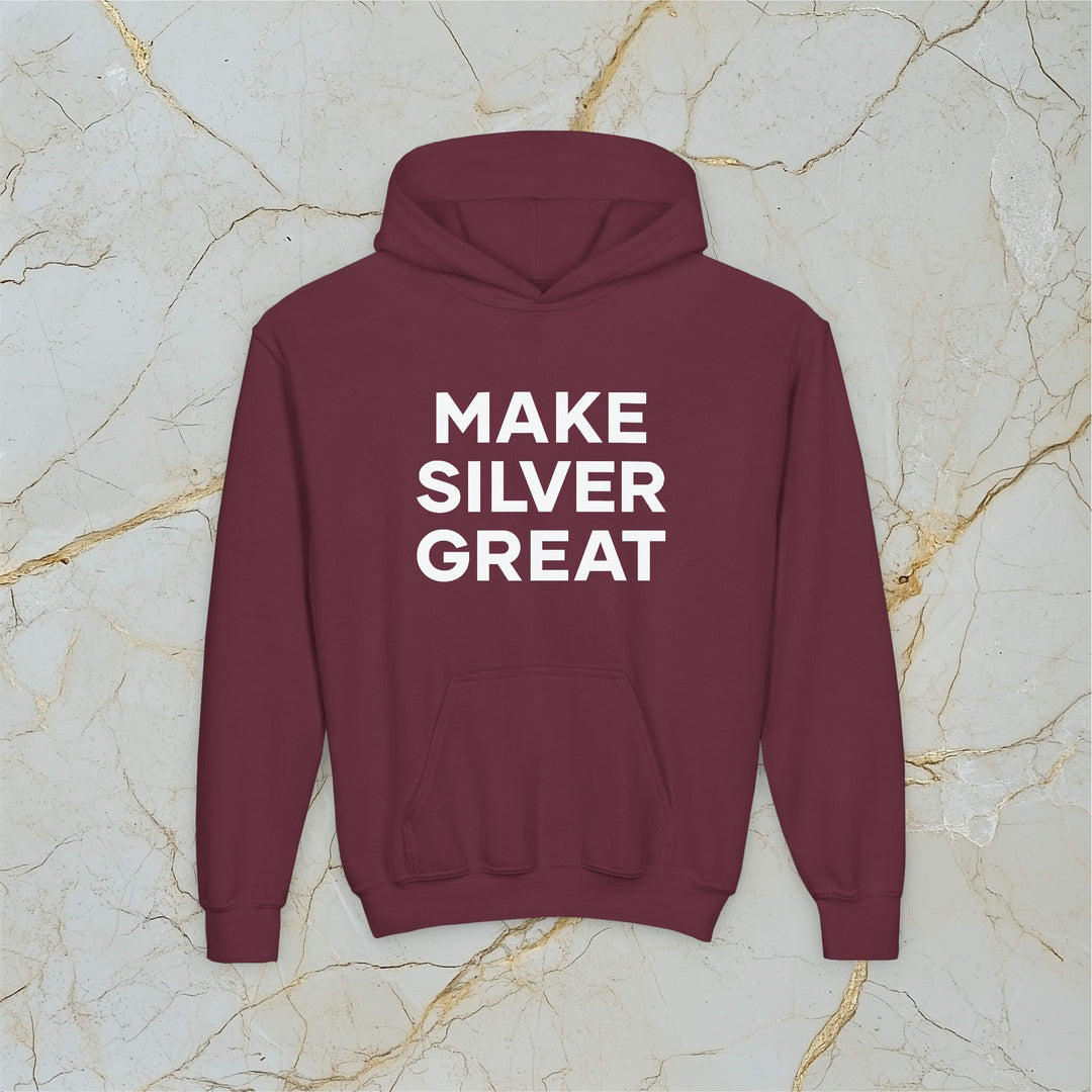 Make Silver Great: Kids Hooded Sweatshirt
