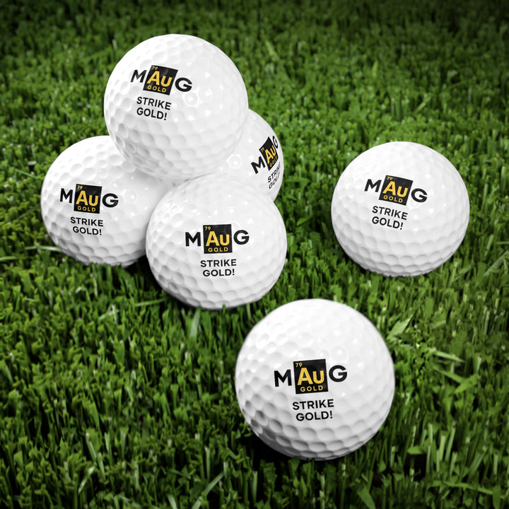 Make Gold Great: 6 'Strike This!' Golf Balls