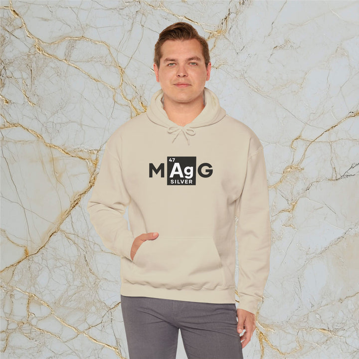 Make Silver Great – M[Ag]G – Classic Heavy Hooded Sweatshirt (Unisex)