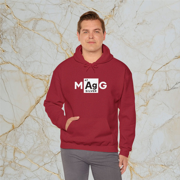 Make Silver Great – M[Ag]G – Classic Heavy Hooded Sweatshirt (Unisex)