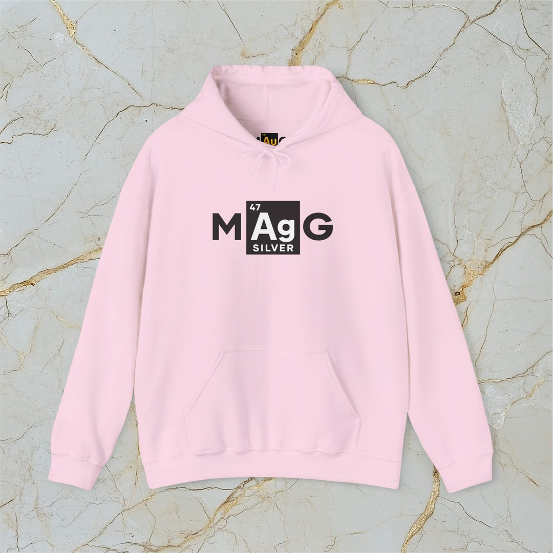 Make Silver Great – M[Ag]G – Classic Heavy Hooded Sweatshirt (Unisex)