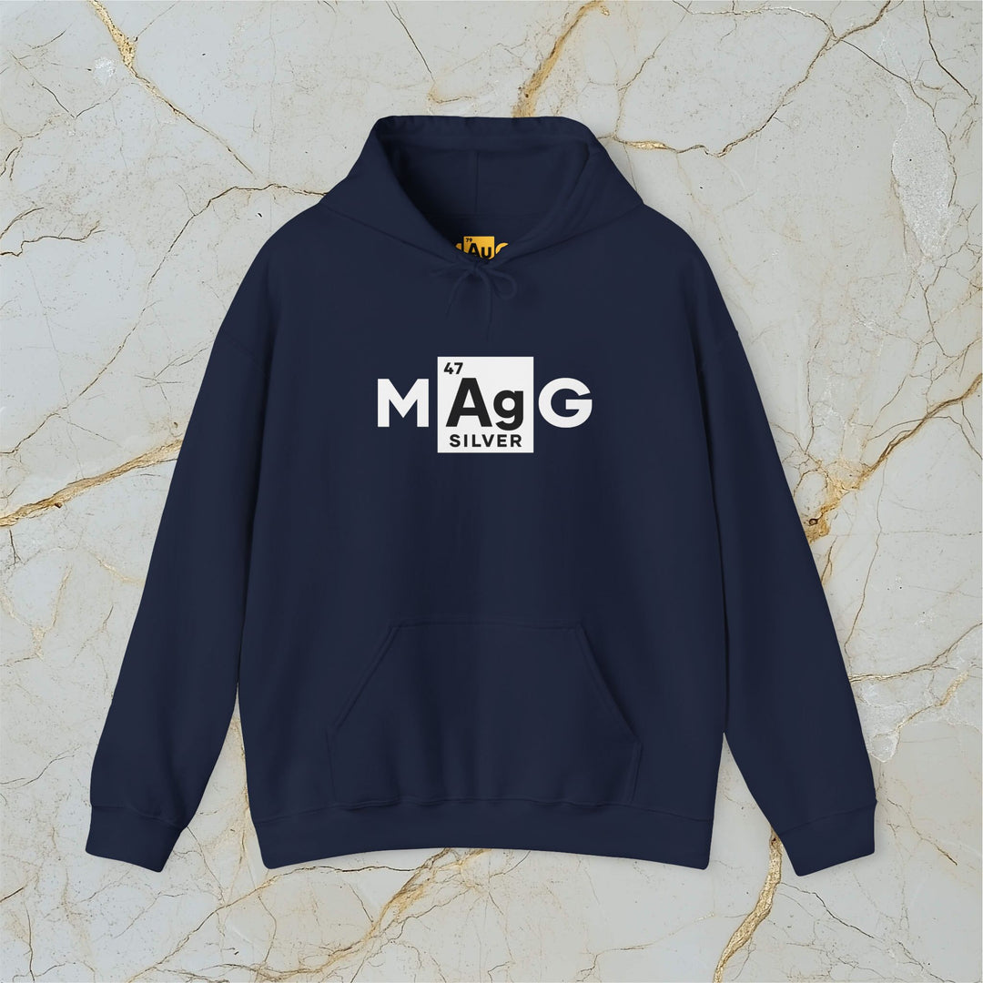 Make Silver Great – M[Ag]G – Classic Heavy Hooded Sweatshirt (Unisex)