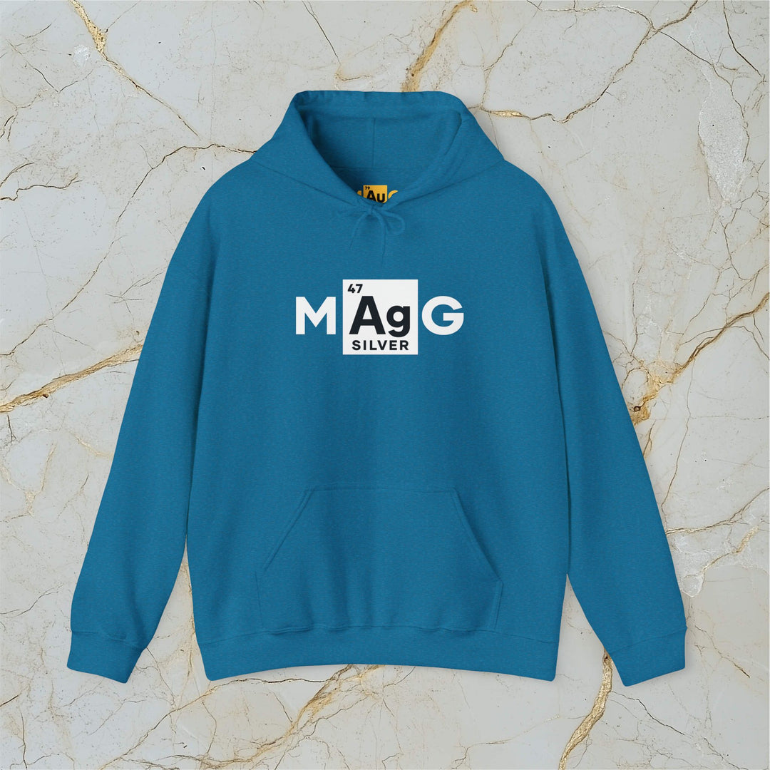 Make Silver Great – M[Ag]G – Classic Heavy Hooded Sweatshirt (Unisex)