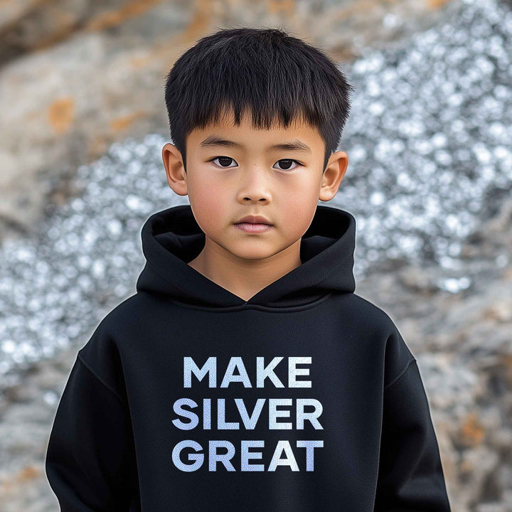 Make Silver Great: Kids Hooded Sweatshirt