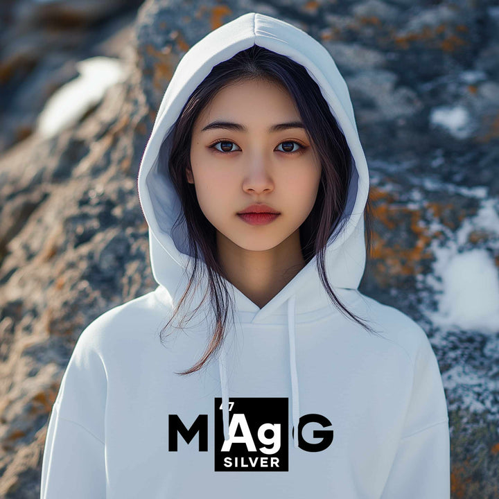 Make Silver Great – M[Ag]G – Classic Heavy Hooded Sweatshirt (Unisex)