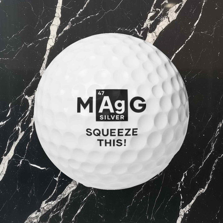 Make Silver Great: 6 'Squeeze This' Golf Balls