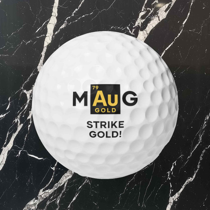 Make Gold Great: 6 'Strike This!' Golf Balls