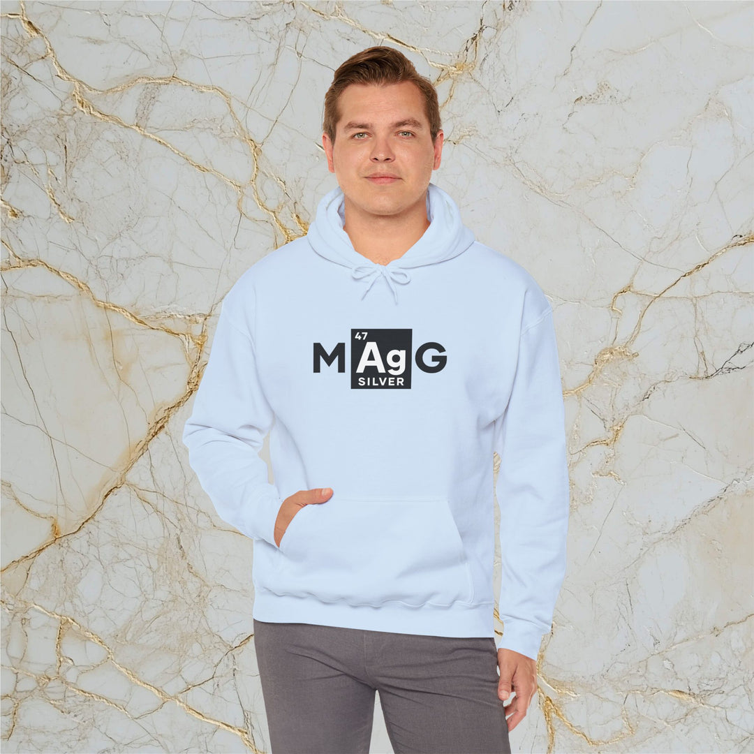 Make Silver Great – M[Ag]G – Classic Heavy Hooded Sweatshirt (Unisex)