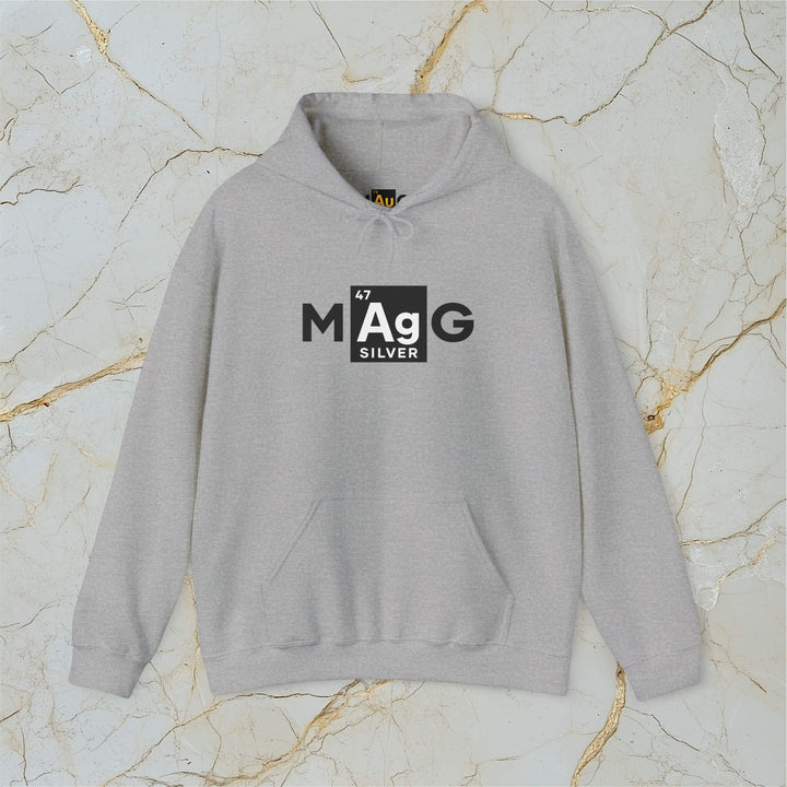 Make Silver Great – M[Ag]G – Classic Heavy Hooded Sweatshirt (Unisex)