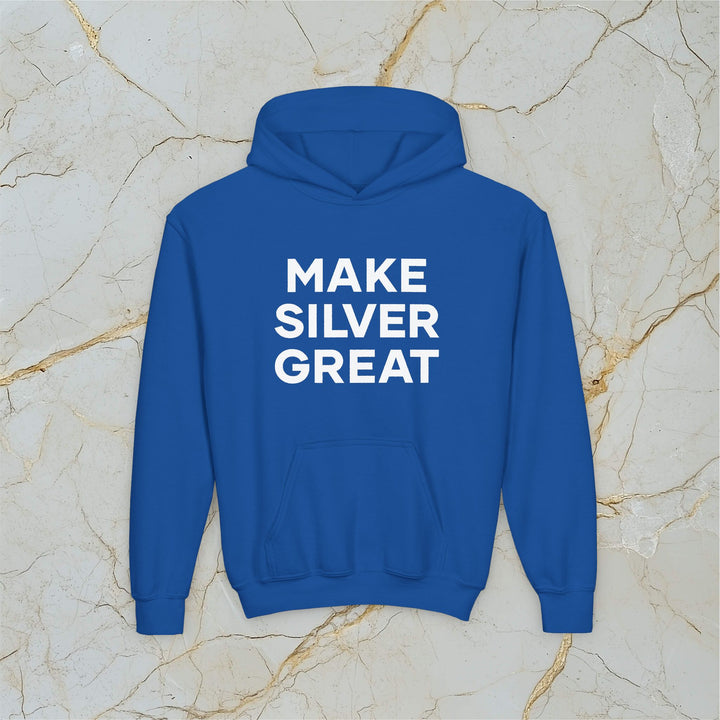 Make Silver Great: Kids Hooded Sweatshirt