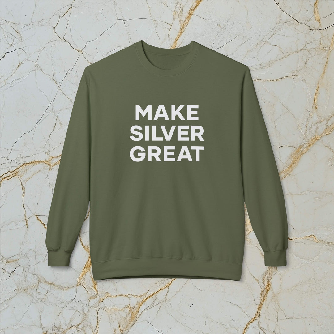 Make Silver Great: Midweight Fleece Sweatshirt (Unisex)