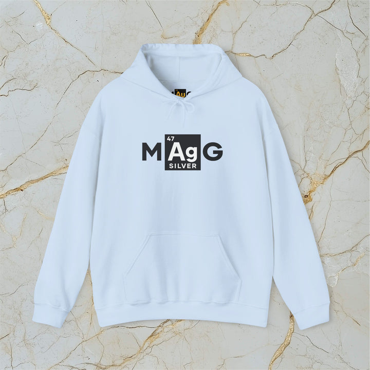Make Silver Great – M[Ag]G – Classic Heavy Hooded Sweatshirt (Unisex)
