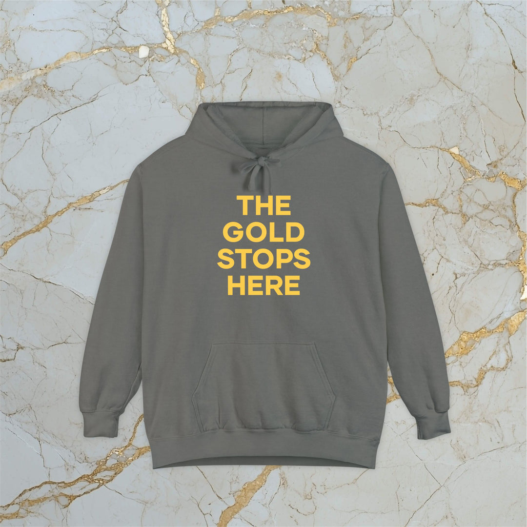 Make Gold Great – THE GOLD STOPS HERE – Premium Hoodie (Unisex)