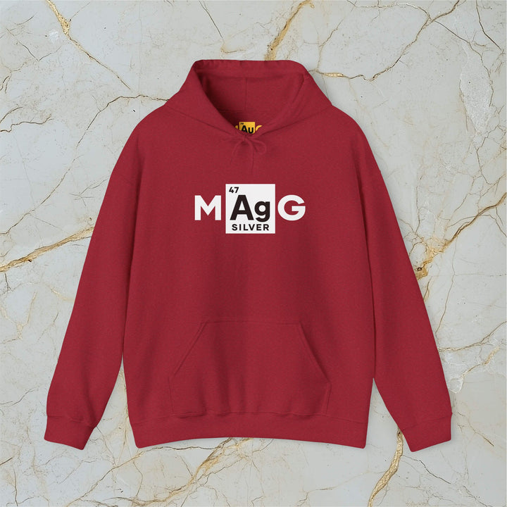 Make Silver Great – M[Ag]G – Classic Heavy Hooded Sweatshirt (Unisex)