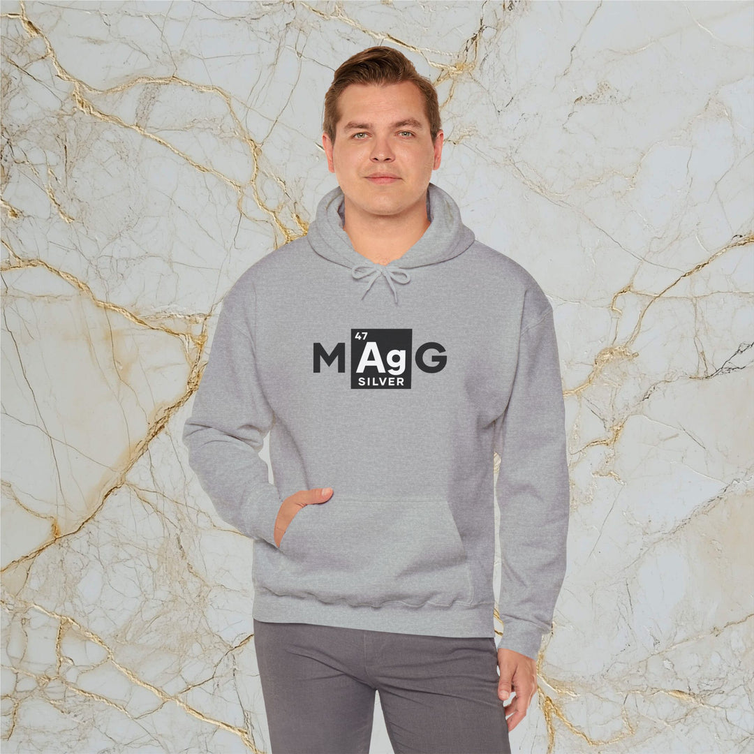Make Silver Great – M[Ag]G – Classic Heavy Hooded Sweatshirt (Unisex)