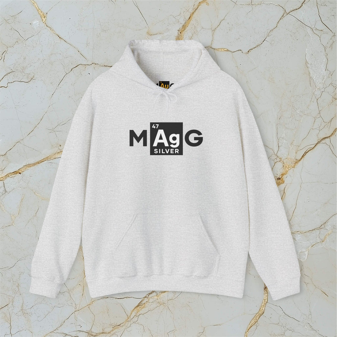 Make Silver Great – M[Ag]G – Classic Heavy Hooded Sweatshirt (Unisex)