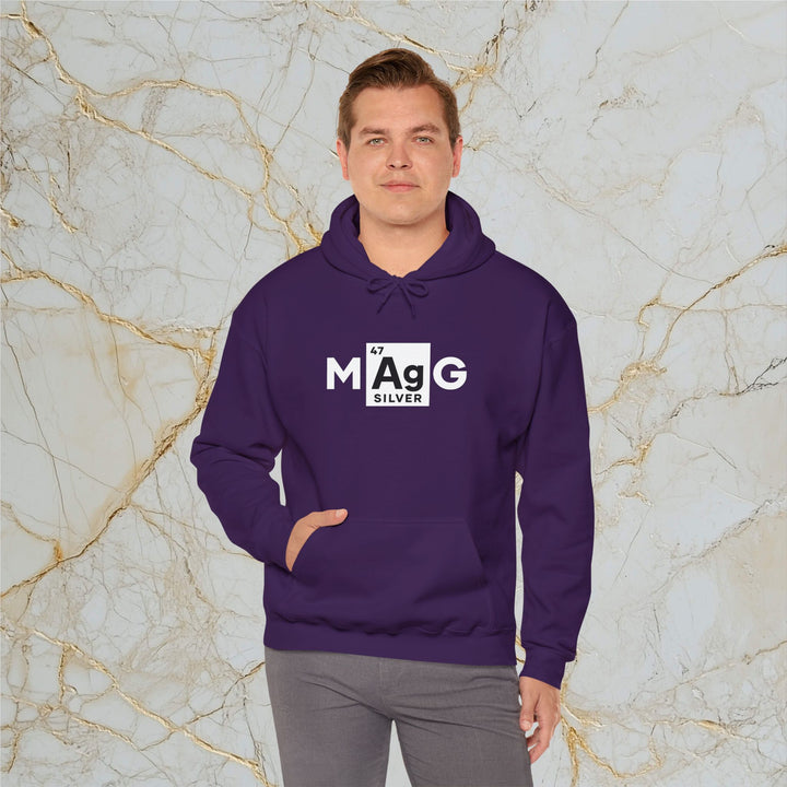 Make Silver Great – M[Ag]G – Classic Heavy Hooded Sweatshirt (Unisex)