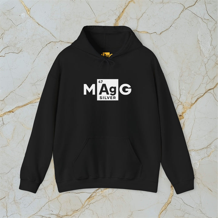 Make Silver Great – M[Ag]G – Classic Heavy Hooded Sweatshirt (Unisex)